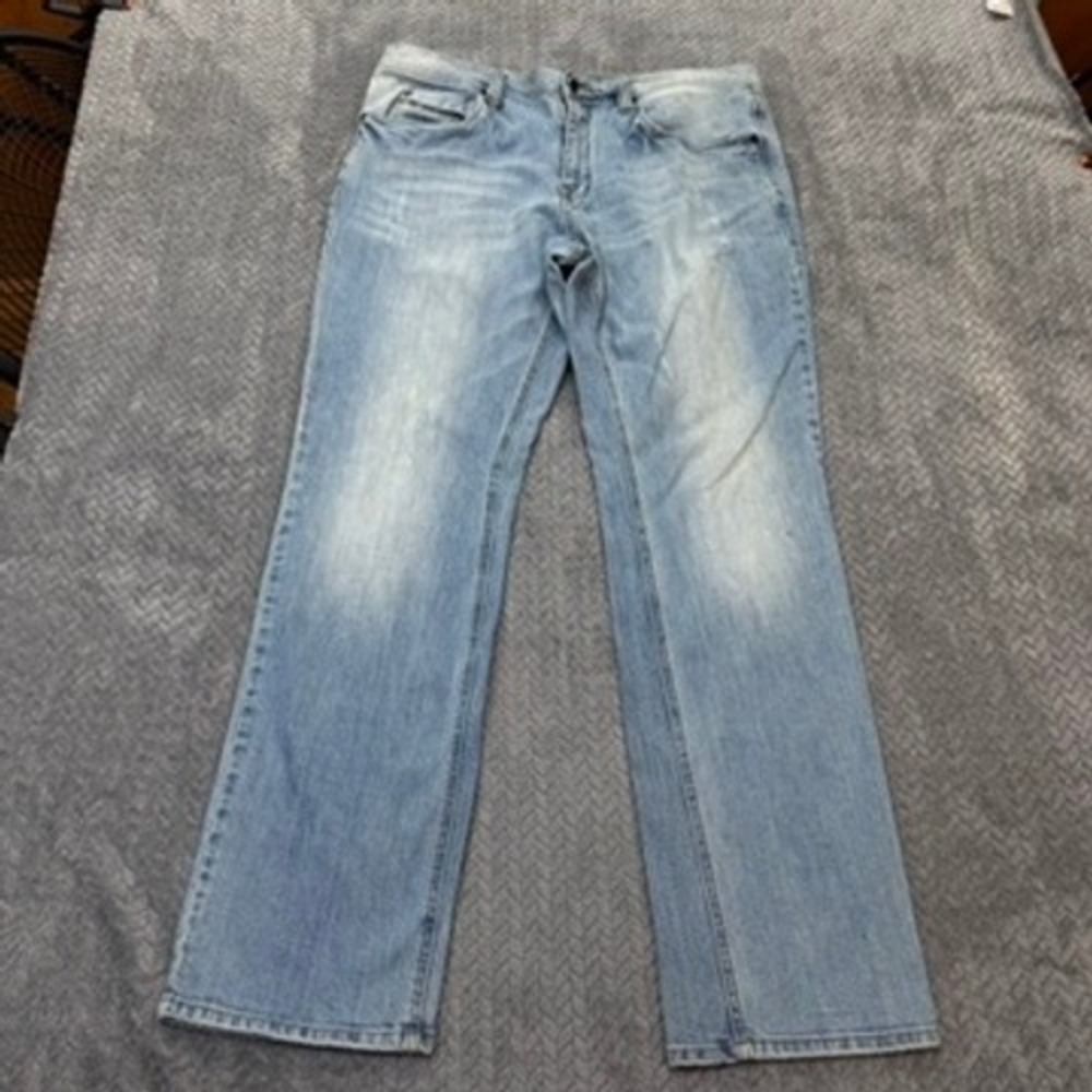Empyre Jeans Mens 36x32 Light Blue Straight Leg Stretch Skater Denim Pants
